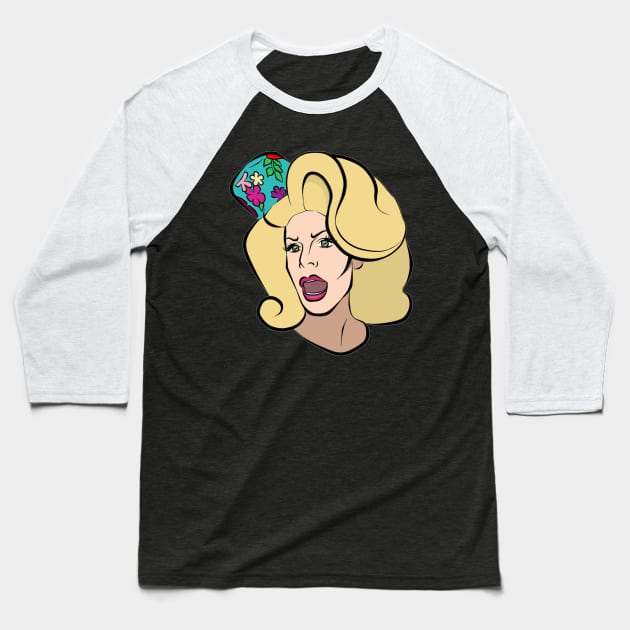 Katya Baseball T-Shirt by CECIllustrations